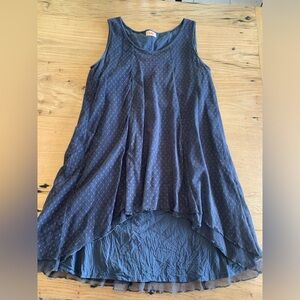 Tulip High Low Lined‎ Mesh Tank Flare Tunic Top Gray Women’s Medium Preloved